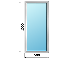 Одностворчатое окно Reynaers 500x1000